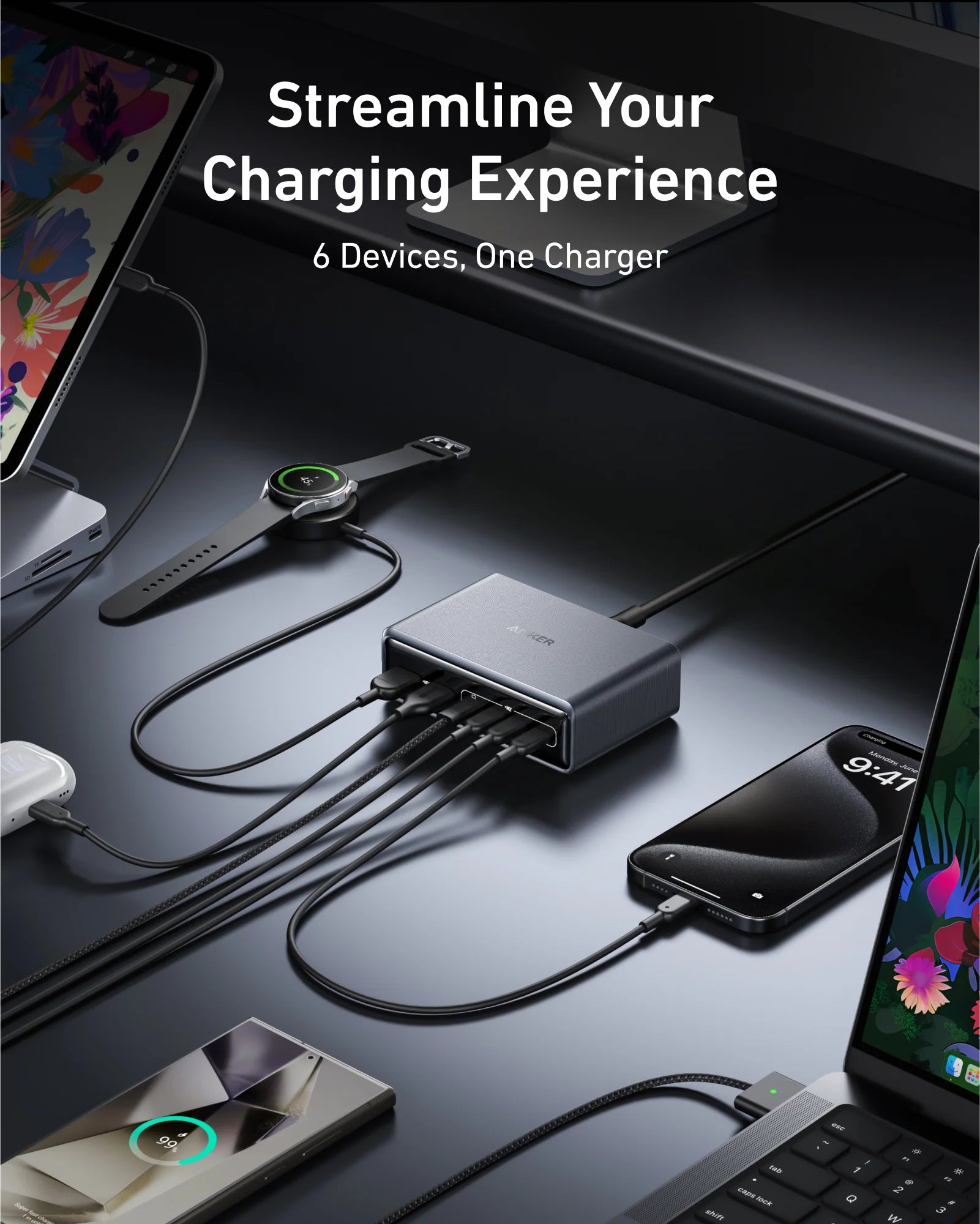 Anker Prime Charger (200W, 6 Ports, GaN) Anker Prime Charger (200W, 6 Ports, GaN)